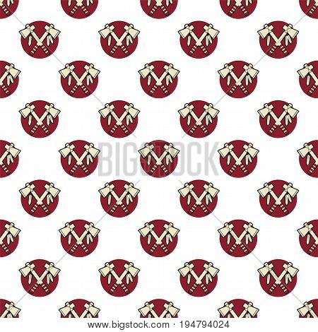 Tomahawk axe, indian color seamless pattern. Authentic design. Stock vector background, wallpaper