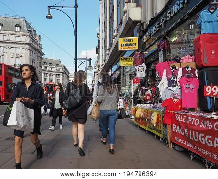 People In Oxford Street In London
