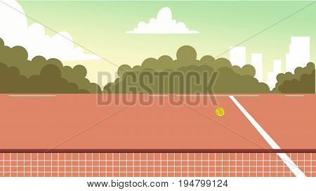 Digital Vector Tennis Court Background For Commercial, Character, Animation