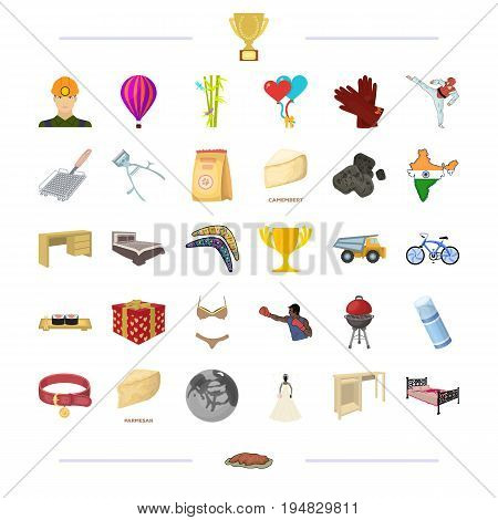 , tourism, wedding, sportsand other  icon in cartoon style.business, textiles, furniture icons in set collection.