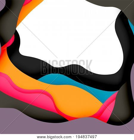 3d abstract background with cut shapes, business presentation, flyer template
