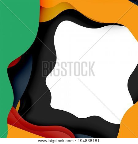 3d abstract background with cut shapes, business presentation, flyer template