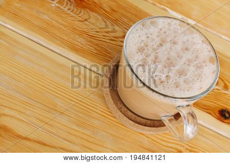 Hot tea with milk or 'Teh Tarik' the Malaysian favorite drink.