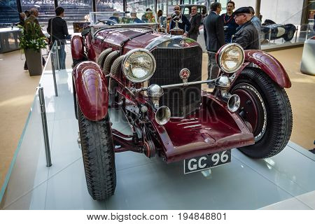 STUTTGART GERMANY - MARCH 18 2016: Sports car Mercedes-Benz SSK 1929. Europe's greatest classic car exhibition 