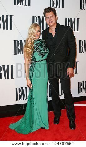 NASHVILLE, TN-NOV 3: Recording artist Jon Pardi and guest attend the 63rd annual BMI Country awards at BMI on November 3, 2015 in Nashville, Tennessee.