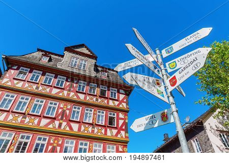 Old Half-timbered House In Herborn, Germany