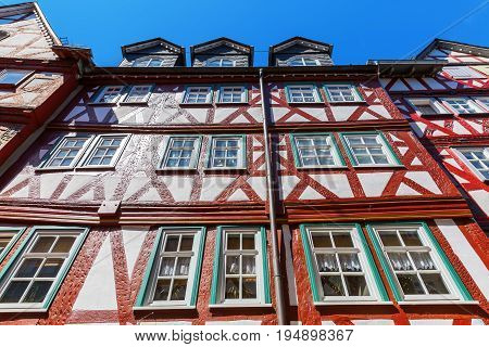 Facades Of Old Buildings In Herborn, Germany