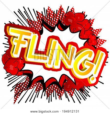 Fling! - illustrated comic book style expression.