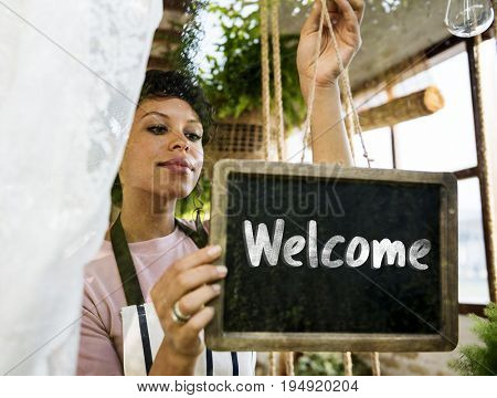 Welcome phrase available launch open