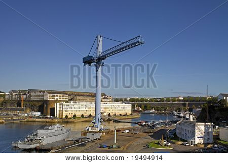 France, Brittany, Brest: view of the harbour