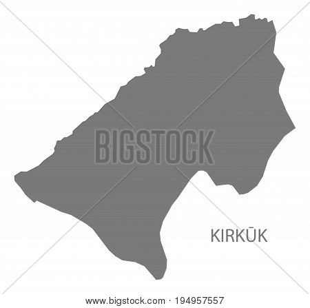 Kirkuk Iraq map grey illustration silhouette shape