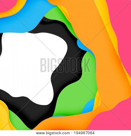 3d abstract background with cut shapes, business presentation, flyer template