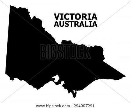 Vector Map Of Australian Victoria With Title. Map Of Australian Victoria Is Isolated On A White Back