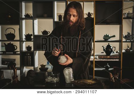 Tea ceremony is perfomed by tea master