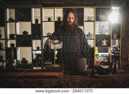 Tea ceremony is perfomed by tea master