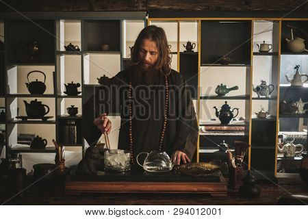 Tea ceremony is perfomed by tea master