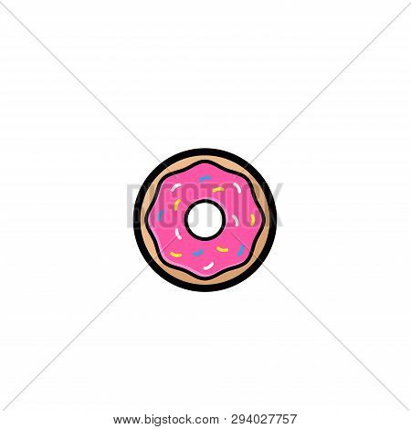 Donut. Donuts. Donuts icon. Donuts vector. Donuts logo vector. Sweet Donuts logo. Donuts symbol. Donuts vector icon. Donuts design illustration. Donuts icon isolated flat on white background. Donuts simple design for logo, web, app, UI.
