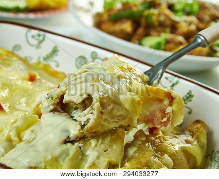 Creamy Pepperjack Chicken Enchiladas