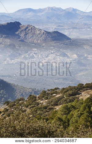 Traditional Spanish Rural Village Sorrounded By Olive Fields. Jaen, Spain