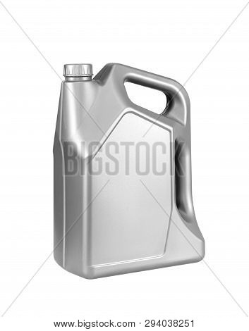 Engine Oil Canister Isolated On White Background.