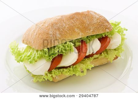 Tomaten-Mozzarella-sandwich