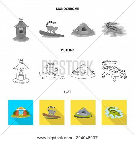 Vector Illustration Of Nature  And Fun  Icon. Set Of Nature  And Entertainment Stock Vector Illustra