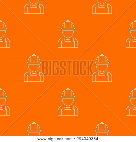 Man Mechanic Pattern Vector Orange For Any Web Design Best