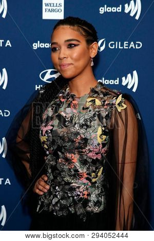 LOS ANGELES - MAR 28:  Alexandra Shipp at the 30th Annual GLAAD Media Awards at the Beverly Hilton Hotel on March 28, 2019 in Los Angeles, CA