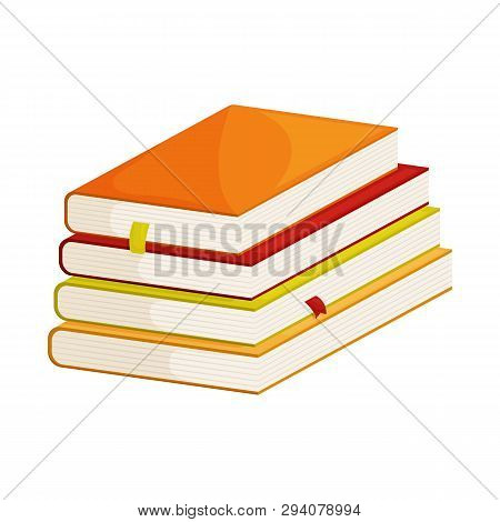 Vector Design Of Book And Stack Icon. Collection Of Book And University  Vector Icon For Stock.