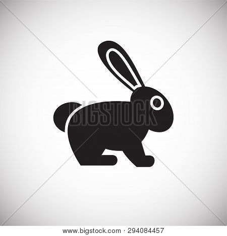 Easter Bunny Icon On Background For Graphic And Web Design. Simple Vector Sign. Internet Concept Sym