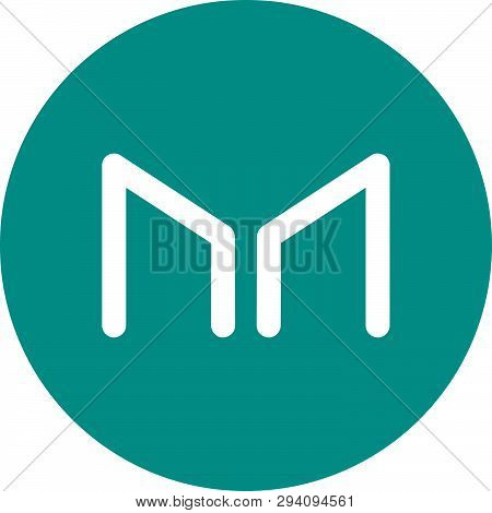 Сryptocurrency Maker (mkr) - Logo. Figure, Similar To The Cryptocurrency Logo. Strict Style, Isolate
