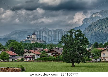 The Kufstein Fortress Is The Main Landmark Of Kufstein, A City Of Tyrol In Austria.