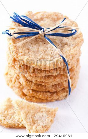 isoliert als Closeup Hafermehl-Plätzchen
