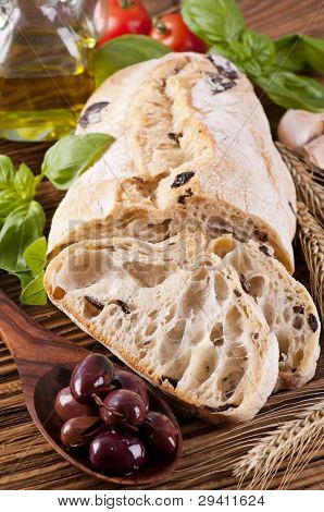 Ciabatta กับมะกอก