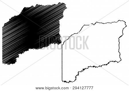 Vichada Department (colombia, Republic Of Colombia, Departments Of Colombia) Map Vector Illustration