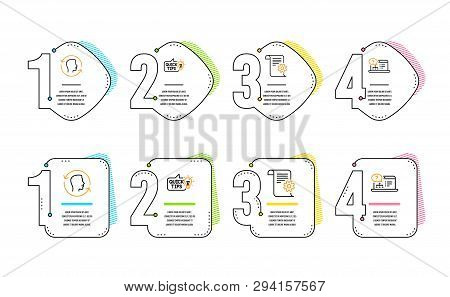 Face Id, Education Idea And Technical Documentation Icons Simple Set. Online Help Sign. Identificati