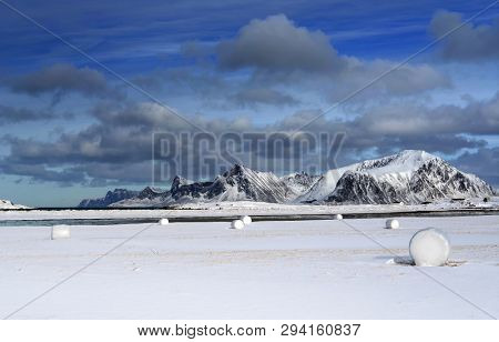 Sandbotnen landscape in Lofoten Archipelago, Norway 