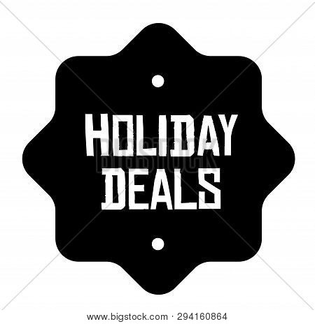 Holiday Deals Stamp On White Background. Signs And Symbols Series.