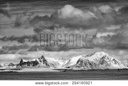 Sandbotnen landscape in Lofoten Archipelago 