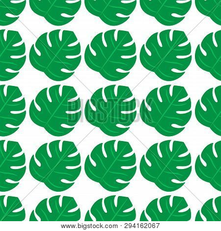 Leaves Pettern Design Vector. Seamless Tropical Leaves Pattern