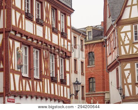 the City and the cathedral of Mainz in germany