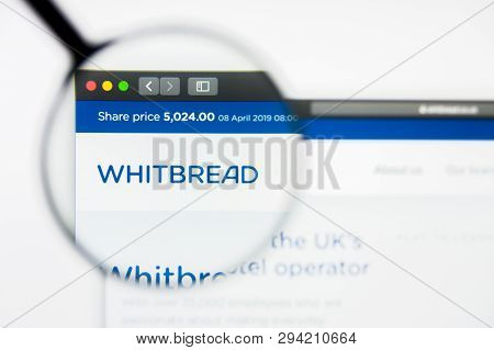 Los Angeles, California, Usa - 8 April 2019: Illustrative Editorial Of Whitbread Website Homepage. W