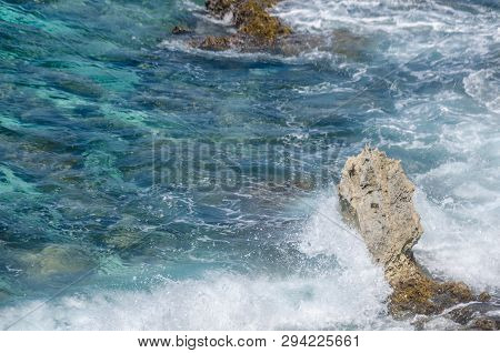Scenic View From The Caribbean Sea From The Cliffs Of Isla Mujeres