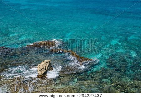 Scenic View From The Caribbean Sea From The Cliffs Of Isla Mujeres