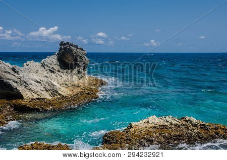Rocky Cliffs At Isla Mujeres, Cancun, Isla Mujeres