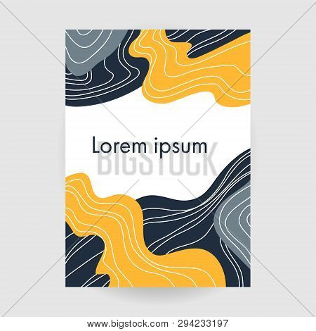 Abstract  Shape With Line, Vector Background Template
