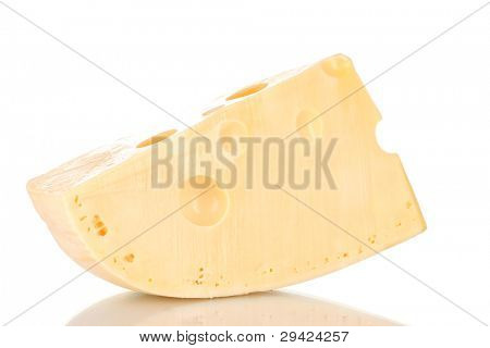 ? heese isolata on white