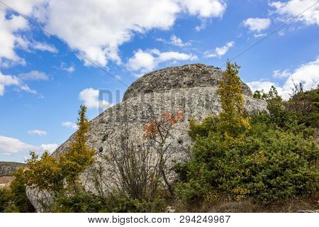 Weathered Rocky Outcrops In The Crimea, Inkerman