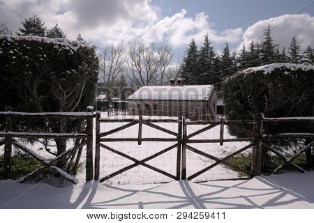 Trearie Refuge in winter Nebrodi Park, Sicily