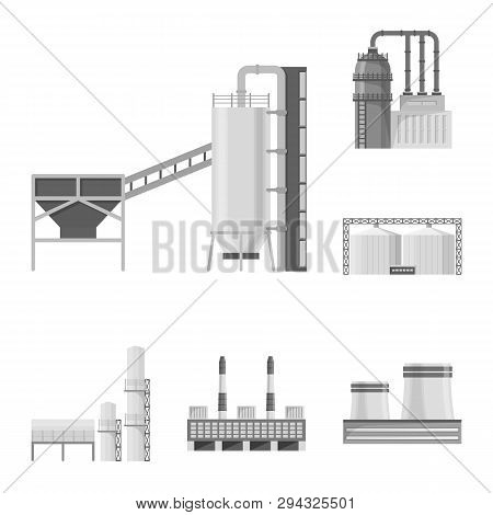 Vector Design Of Production And Structure Icon. Set Of Production And Technology Vector Icon For Sto